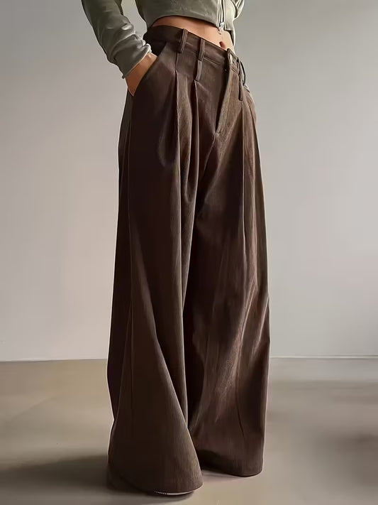 Soft Cord Wide Leg Hose – Braun