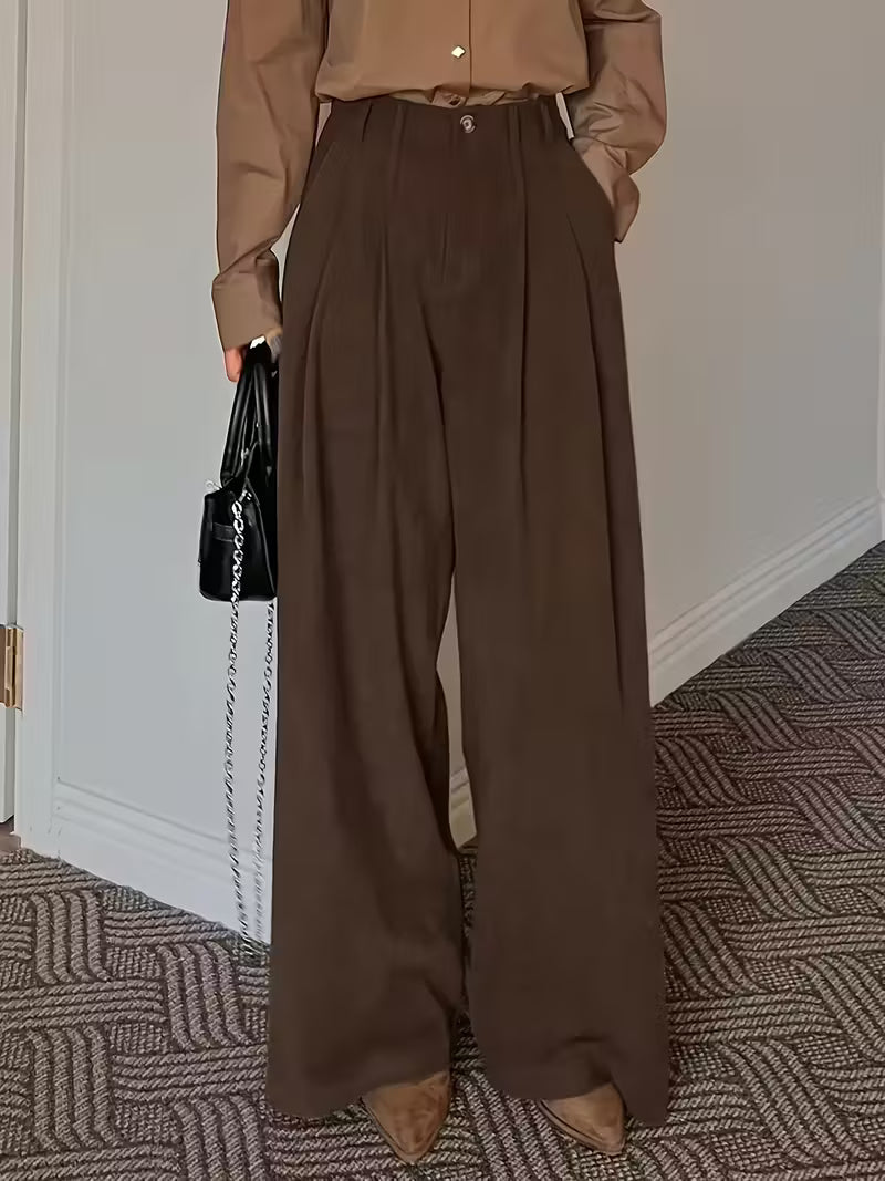 Soft Cord Wide Leg Hose – Braun