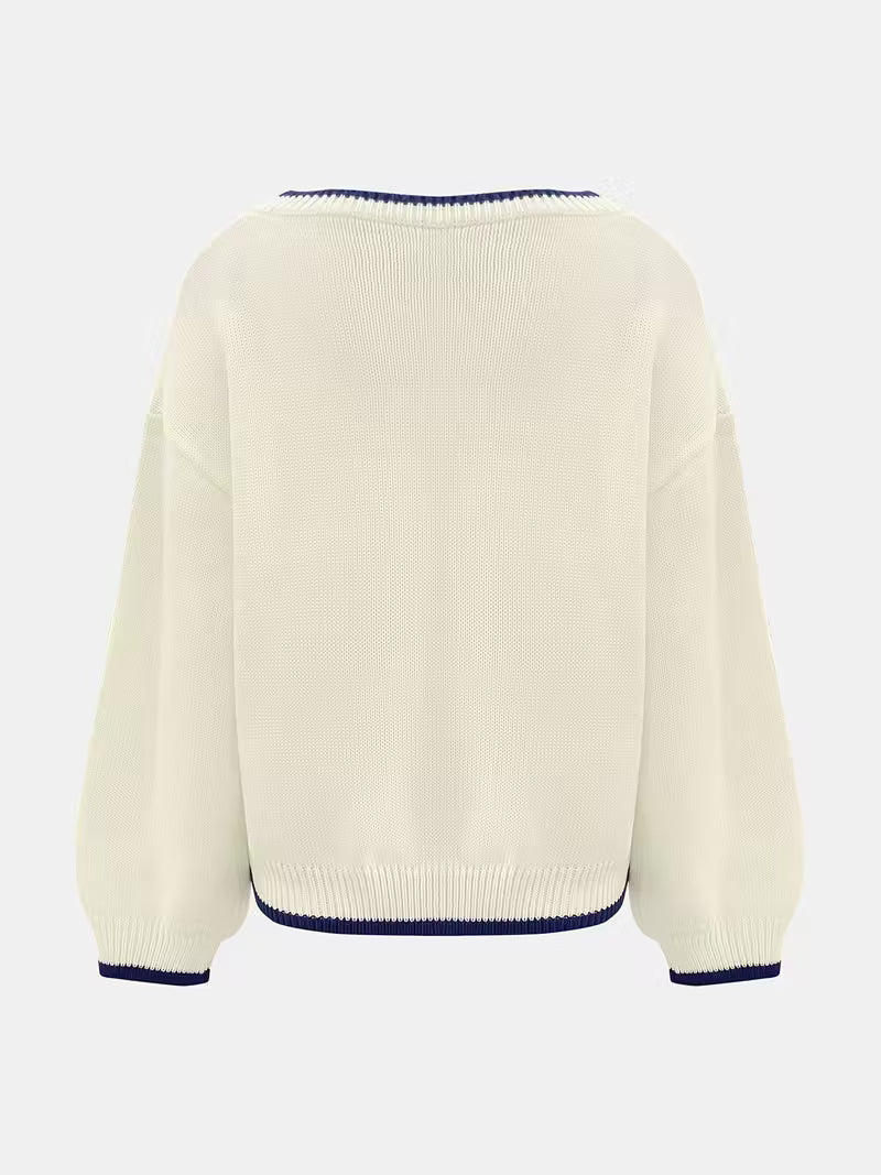 Strickpullover mit Fischmotiv